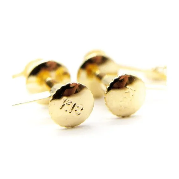 100% Authentic Jewelry Earring 2 set Pearl Yellow Gold - Picture 9 of 9